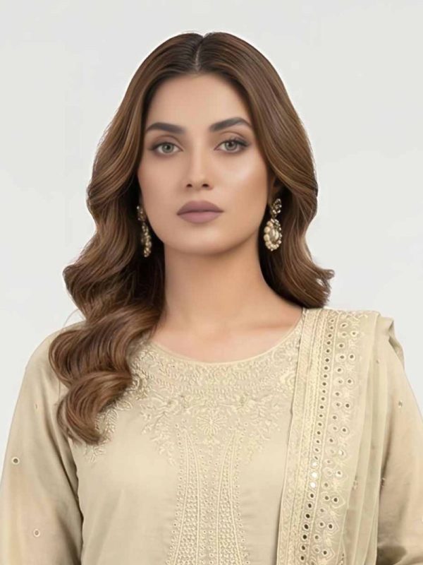 3-Piece Premium Embroidered Lawn Suit with Voile Embroidered Dupatta | Summer Collection | View | Bin Nisar Pakistani Clot...