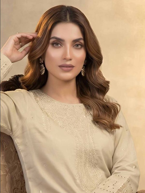 3-Piece Premium Embroidered Lawn Suit with Voile Embroidered Dupatta | Summer Collection | View | Bin Nisar Pakistani Clot...