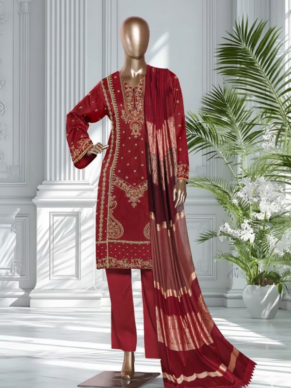 3pc party wear Fully Embroidery | Pret Collection | Bin Nisar Pakistani Clothing
