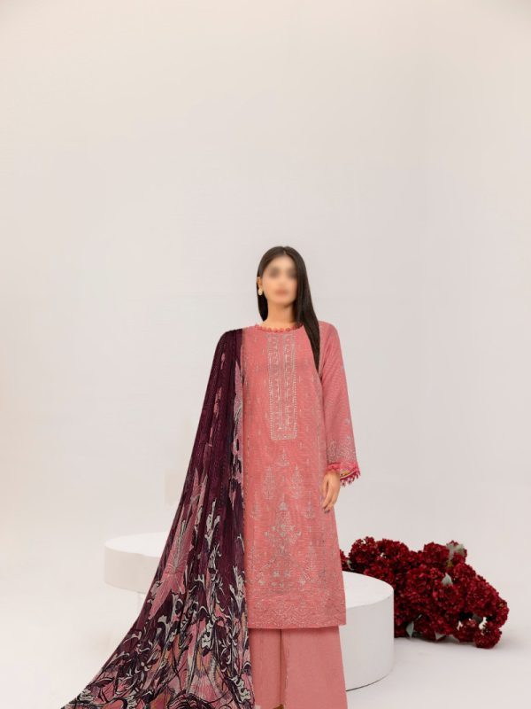 Party Wear Dress, Heavy Embroidered 3PC | Pret Collection | Bin Nisar Pakistani Clothing