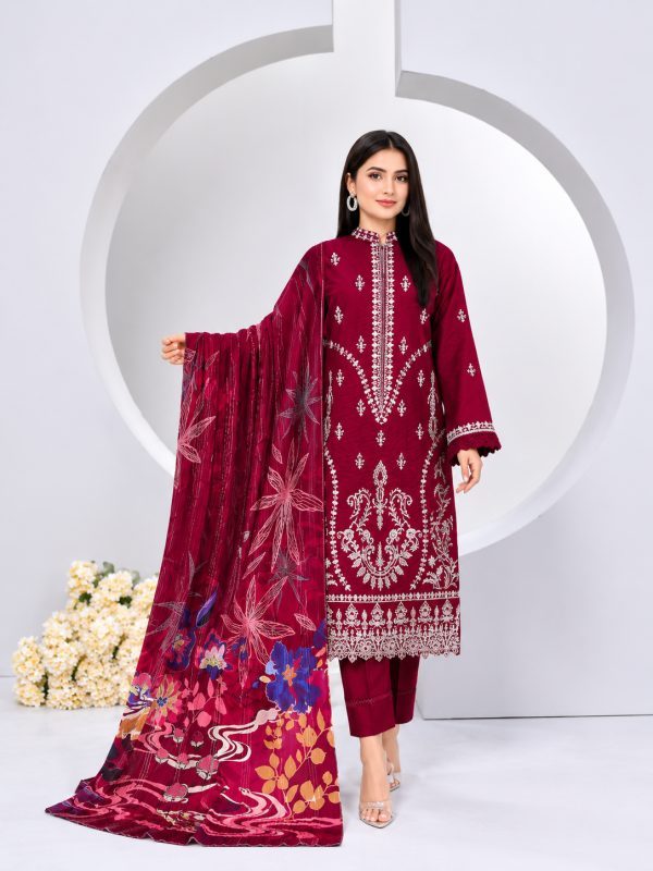 Party Wear Dress, Heavy Embroidered 3PC | Pret Collection | View | Bin Nisar Pakistani Clothing