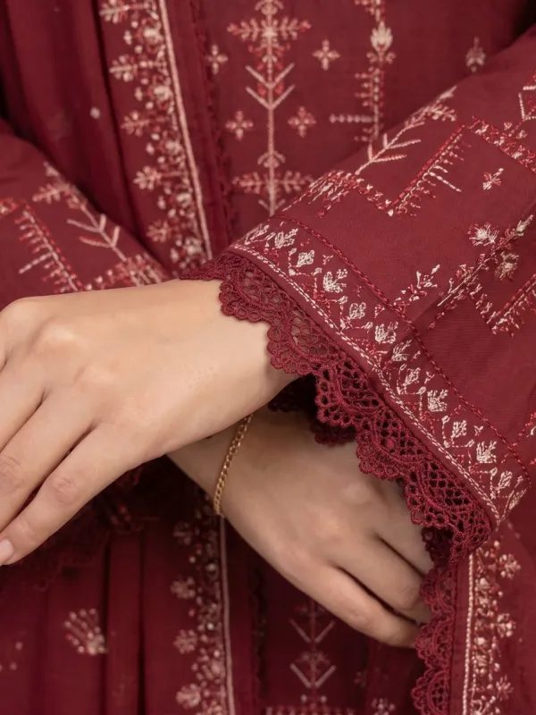 3PC Embroidery Lawn With Voil Emb Dupatta | Pret Collection | View | Bin Nisar Pakistani Clothing