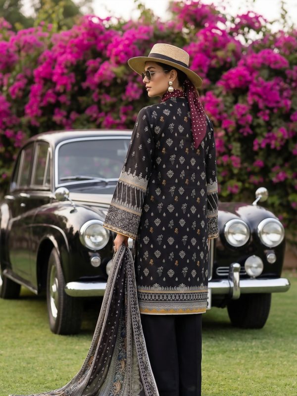 3PC Black Lawn Suit | Summer Collection | View | Bin Nisar Pakistani Clothing