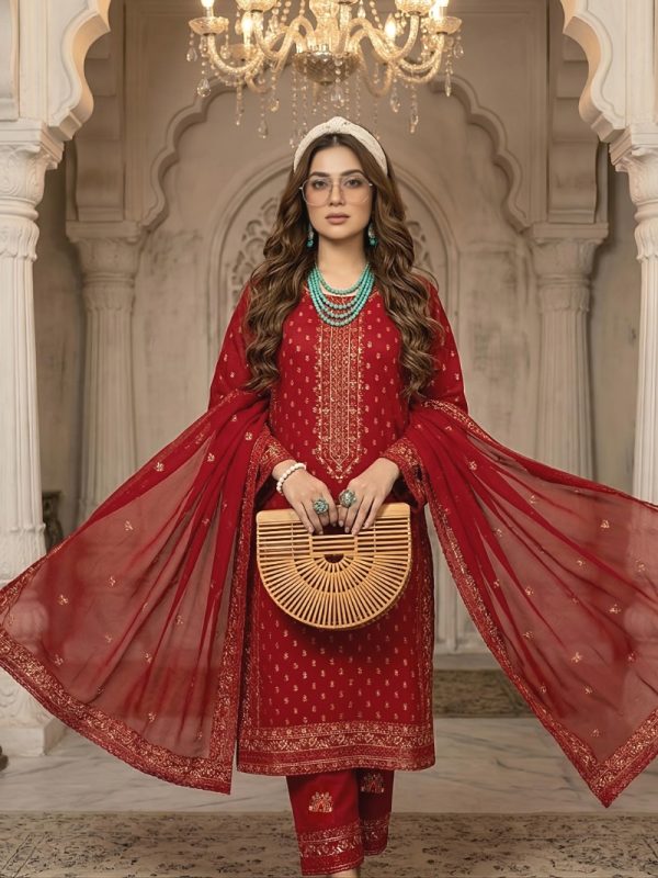 3pc Luxury Barosha Embroided Lawn | Summer Collection | Bin Nisar Pakistani Clothing