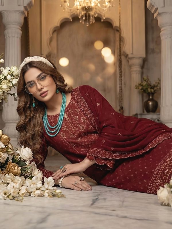 3pc Luxury Barosha Embroided Lawn | Summer Collection | View | Bin Nisar Pakistani Clothing