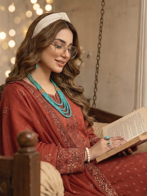 3pc Luxury Barosha Embroided Lawn | Summer Collection | View | Bin Nisar Pakistani Clothing