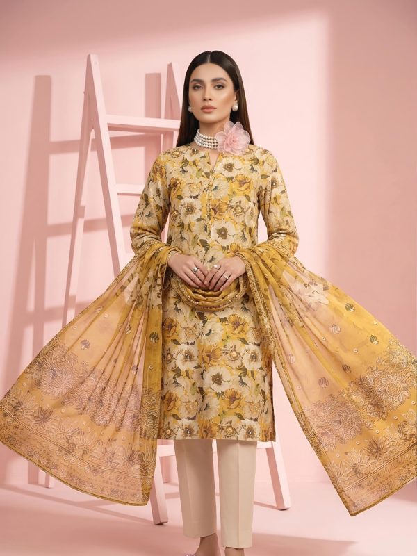3PC Crystal Lawn By Bin Nisar | Summer Collection | Bin Nisar Pakistani Clothing