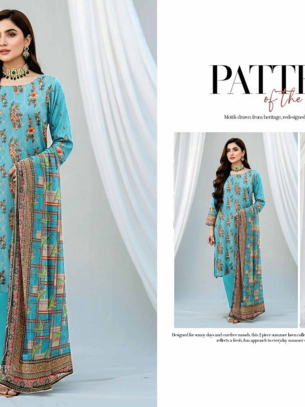 3PC Anarkali Allover Printed Lawn | Summer Collection | View | Bin Nisar Pakistani Clothing