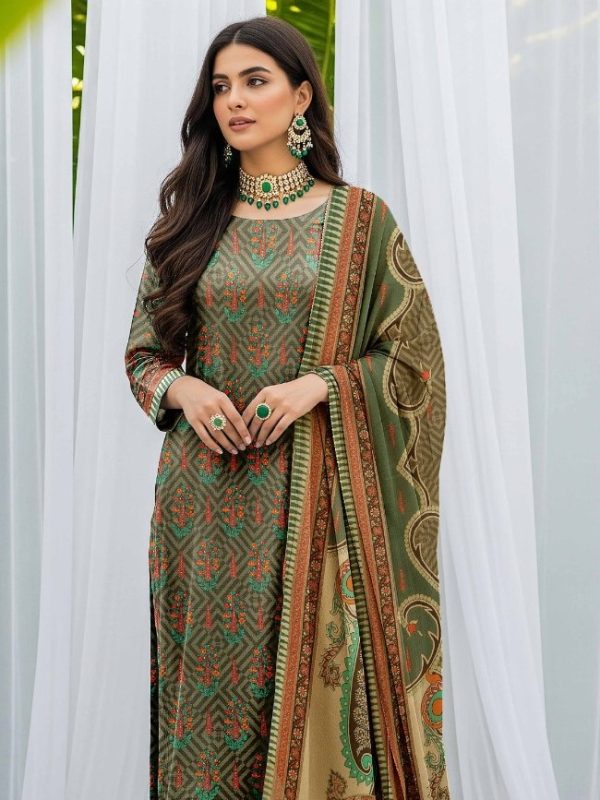3PC Anarkali Allover Printed Lawn | Summer Collection | Bin Nisar Pakistani Clothing