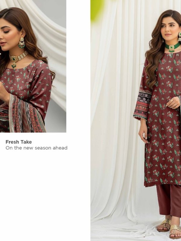 3PC Anarkali Allover Printed Lawn | Summer Collection | View | Bin Nisar Pakistani Clothing