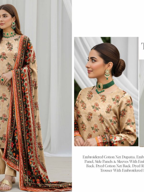 3PC Anarkali Allover Printed Lawn | Summer Collection | View | Bin Nisar Pakistani Clothing