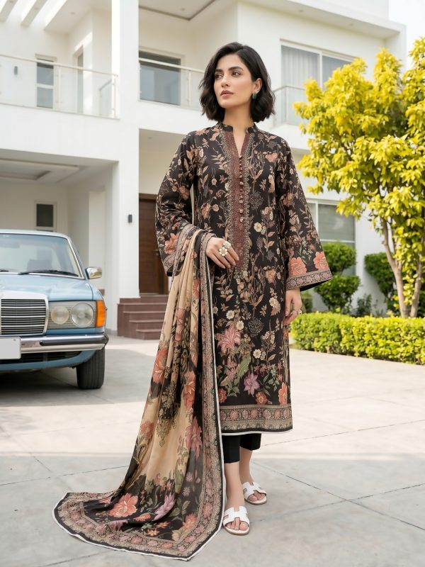 3PC Crystal Printed Lawn | Summer Collection | Bin Nisar Pakistani Clothing