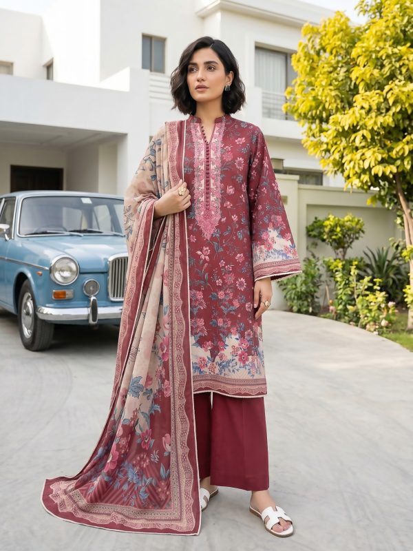 3PC Crystal Printed Lawn | Summer Collection | Bin Nisar Pakistani Clothing