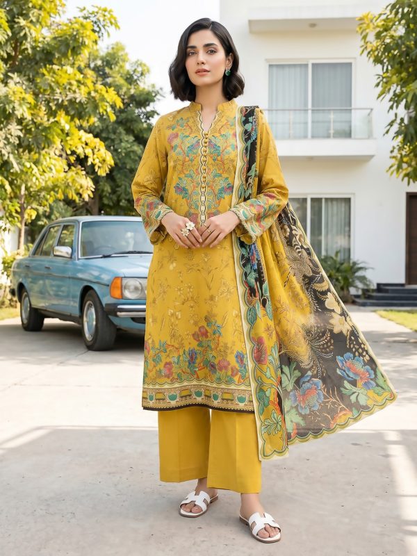 3PC Crystal Printed Lawn | Summer Collection | Bin Nisar Pakistani Clothing