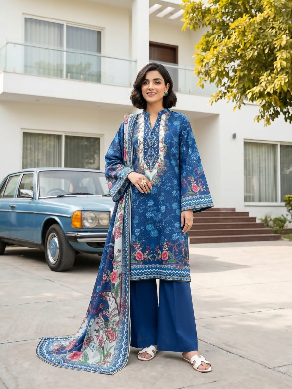 3PC Crystal Printed Lawn | Summer Collection | Bin Nisar Pakistani Clothing