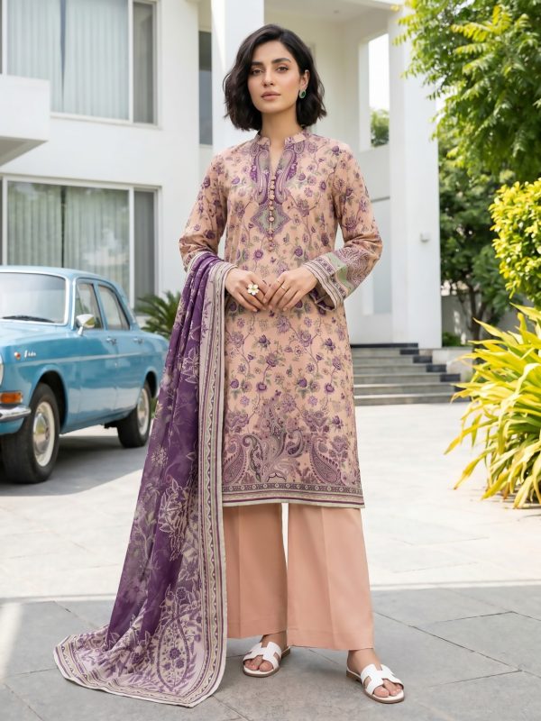 3PC Crystal Printed Lawn | Summer Collection | Bin Nisar Pakistani Clothing