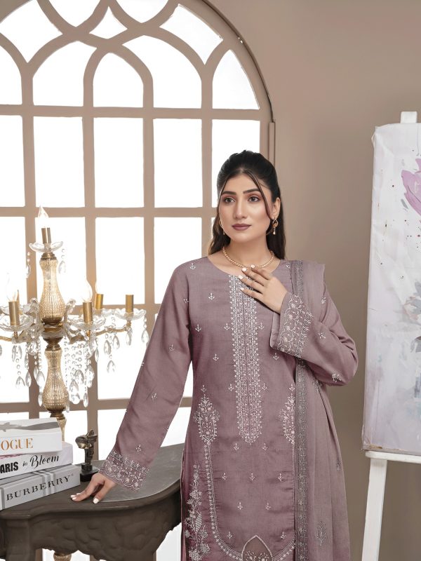 3PC Luxury Embroidery Lawn With Bamber Dupatta | Summer Collection | View | Bin Nisar Pakistani Clothing