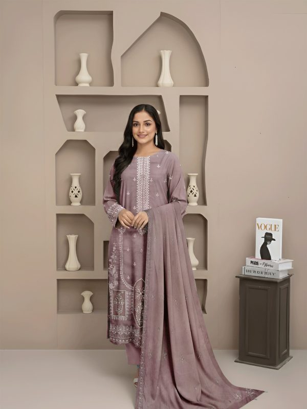 3PC Luxury Embroidery Lawn With Bamber Dupatta | Summer Collection | Bin Nisar Pakistani Clothing