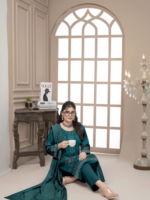 3PC Luxury Embroidery Lawn With Bamber Dupatta | Summer Collection | View | Bin Nisar Pakistani Clothing