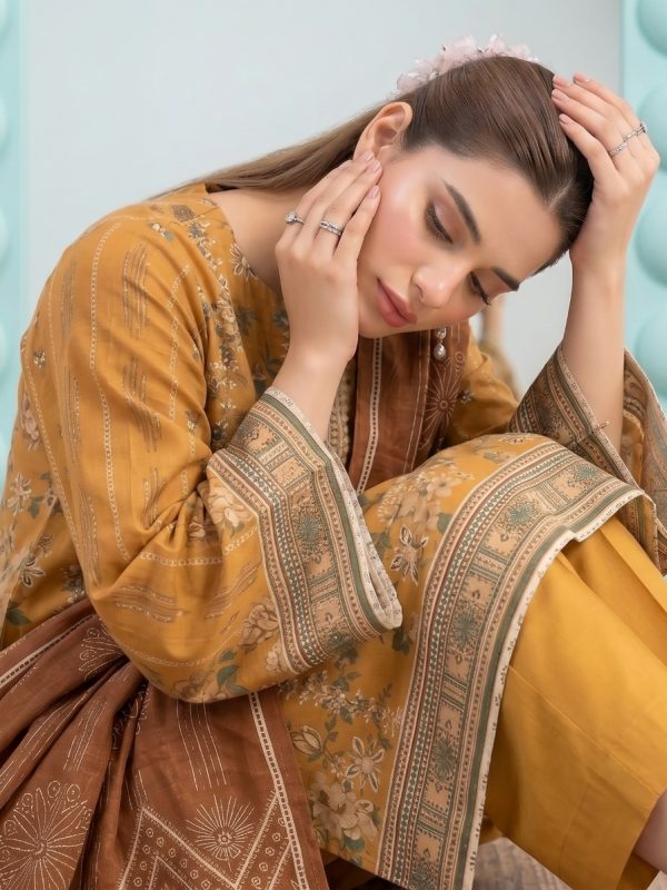 3PC Crystal Embroidered Lawn | Summer Collection | View | Bin Nisar Pakistani Clothing