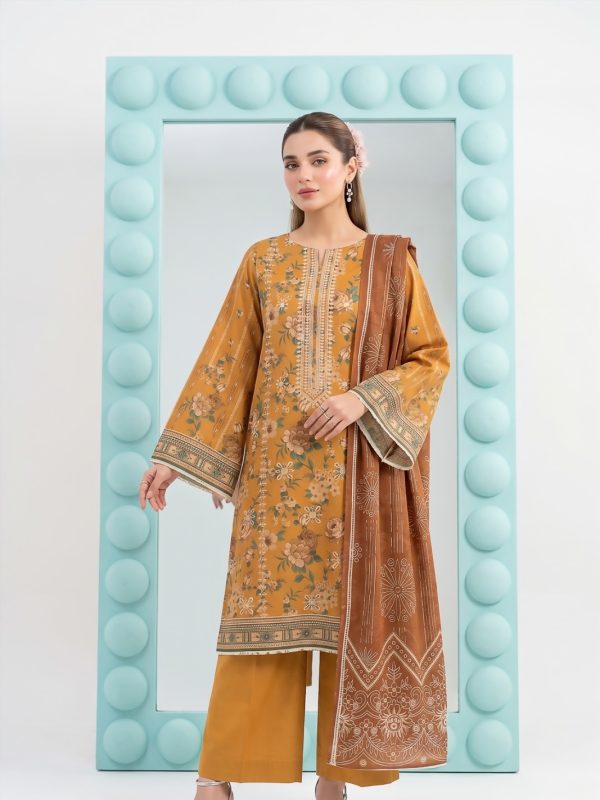 3PC Crystal Embroidered Lawn | Summer Collection | Bin Nisar Pakistani Clothing