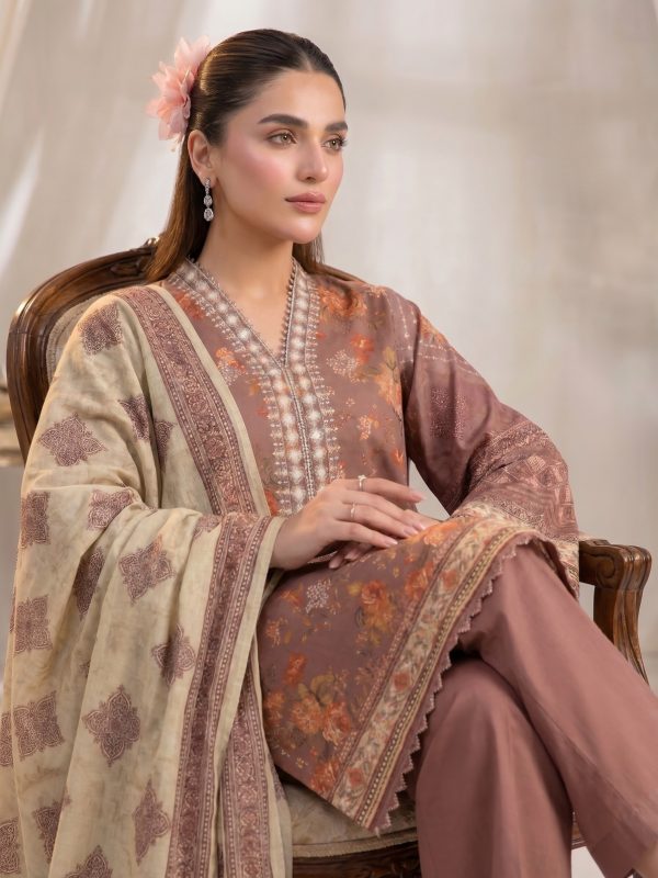 3PC Crystal Embroidered Lawn | Summer Collection | View | Bin Nisar Pakistani Clothing