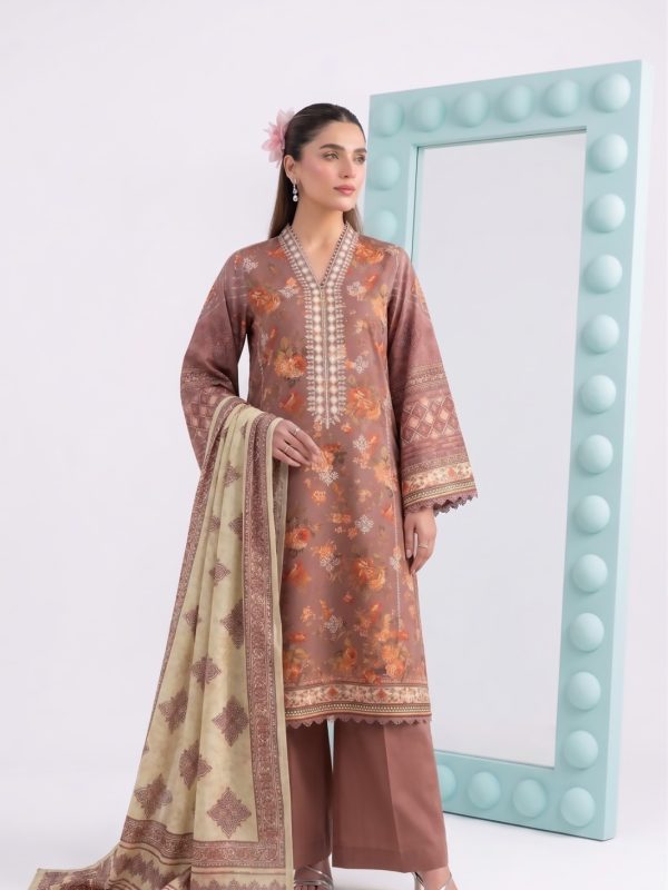 3PC Crystal Embroidered Lawn | Summer Collection | Bin Nisar Pakistani Clothing