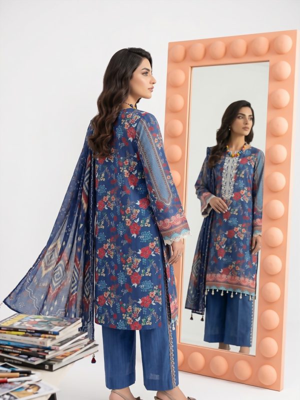 3PC Crystal Embroidered Lawn | Summer Collection | View | Bin Nisar Pakistani Clothing