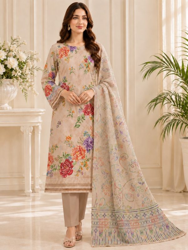 3PC Skin Printed Lawn Suit | Summer Collection | Bin Nisar Pakistani Clothing