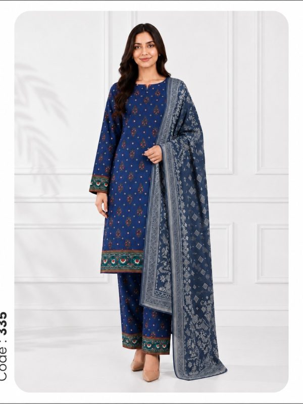 3PC Crystal Allover Printed Lawn Suit | Summer Collection | Bin Nisar Pakistani Clothing