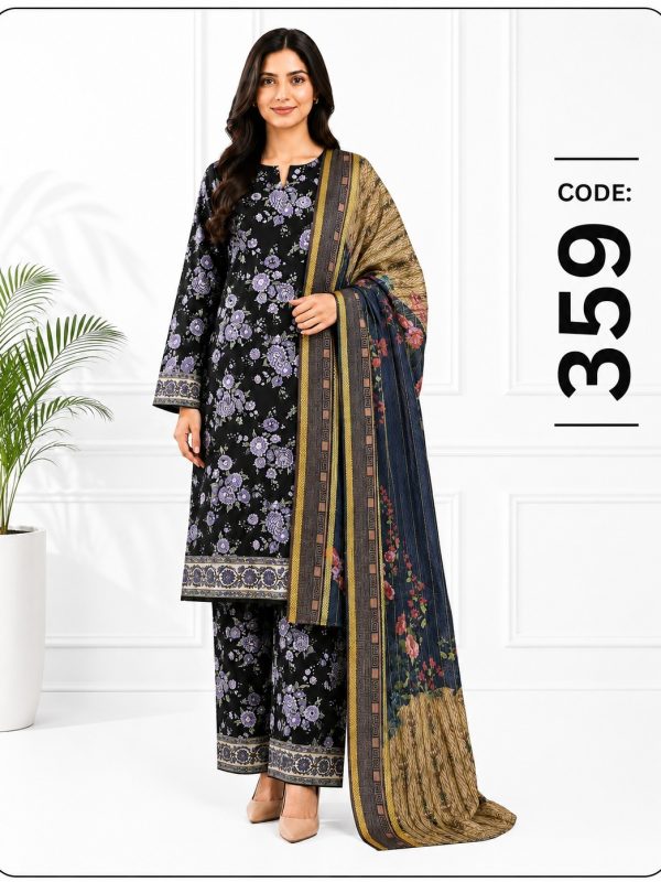 3PC Crystal Allover Printed Lawn Suit | Bin Nisar Pakistani Clothing