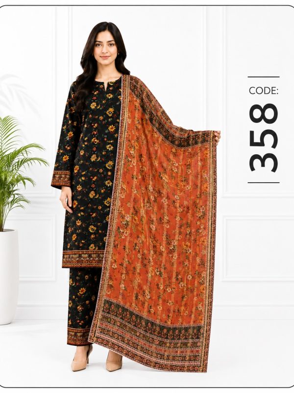 3PC Crystal Allover Printed Lawn Suit | Bin Nisar Pakistani Clothing