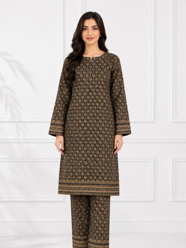 2PC Print Crystal Allover Lawn | Summer Collection | Bin Nisar Pakistani Clothing