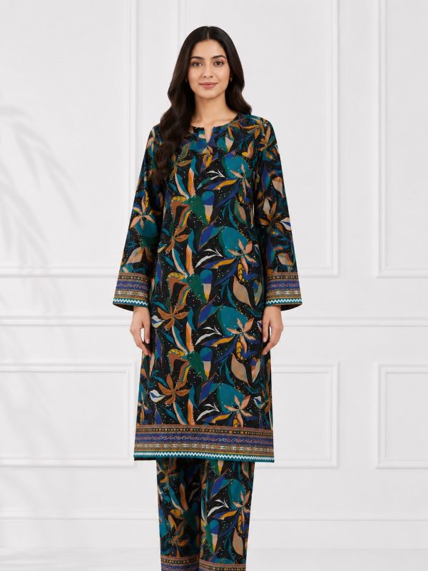 2PC Print Crystal Allover Lawn | Summer Collection | Bin Nisar Pakistani Clothing