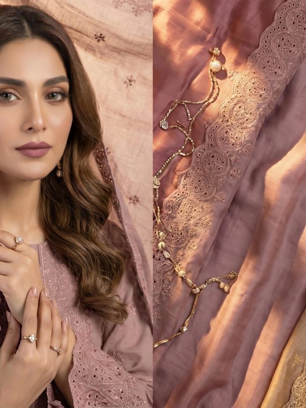 3PC Embroidery Lawn With Voil Emb Dupatta | Summer Collection | View | Bin Nisar Pakistani Clothing