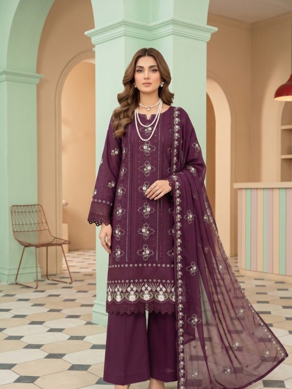 EID Collection, 3PC Chicken Kari Lawn Suit | Pret Collection | Bin Nisar Pakistani Clothing